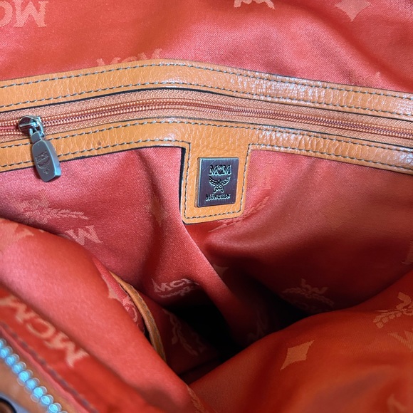 MCM Orange Leather Shoulder Bag - Picture 12 of 17